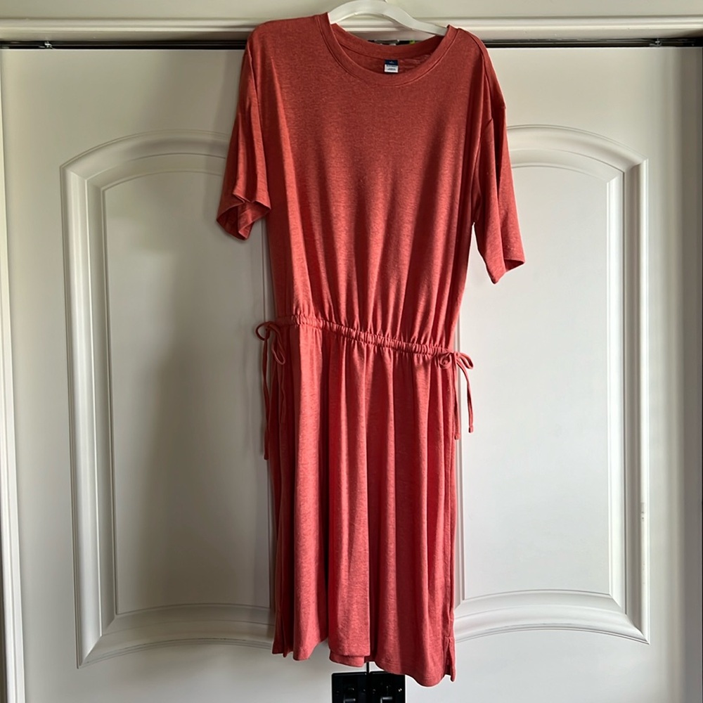 Old navy knee length linen blend dress-women’s size Small Tall